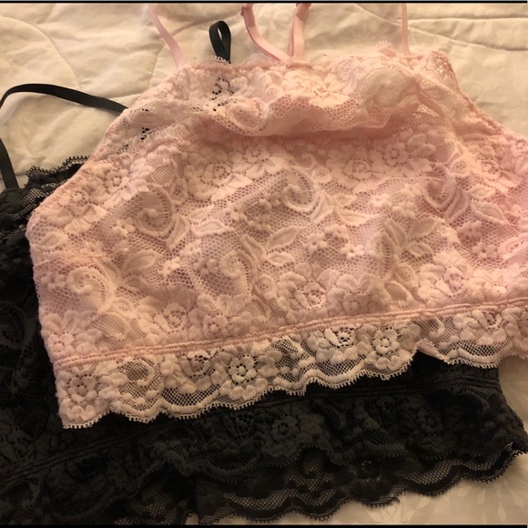2 SO Bralettes Charcoal/Pink - Picture 2 of 12